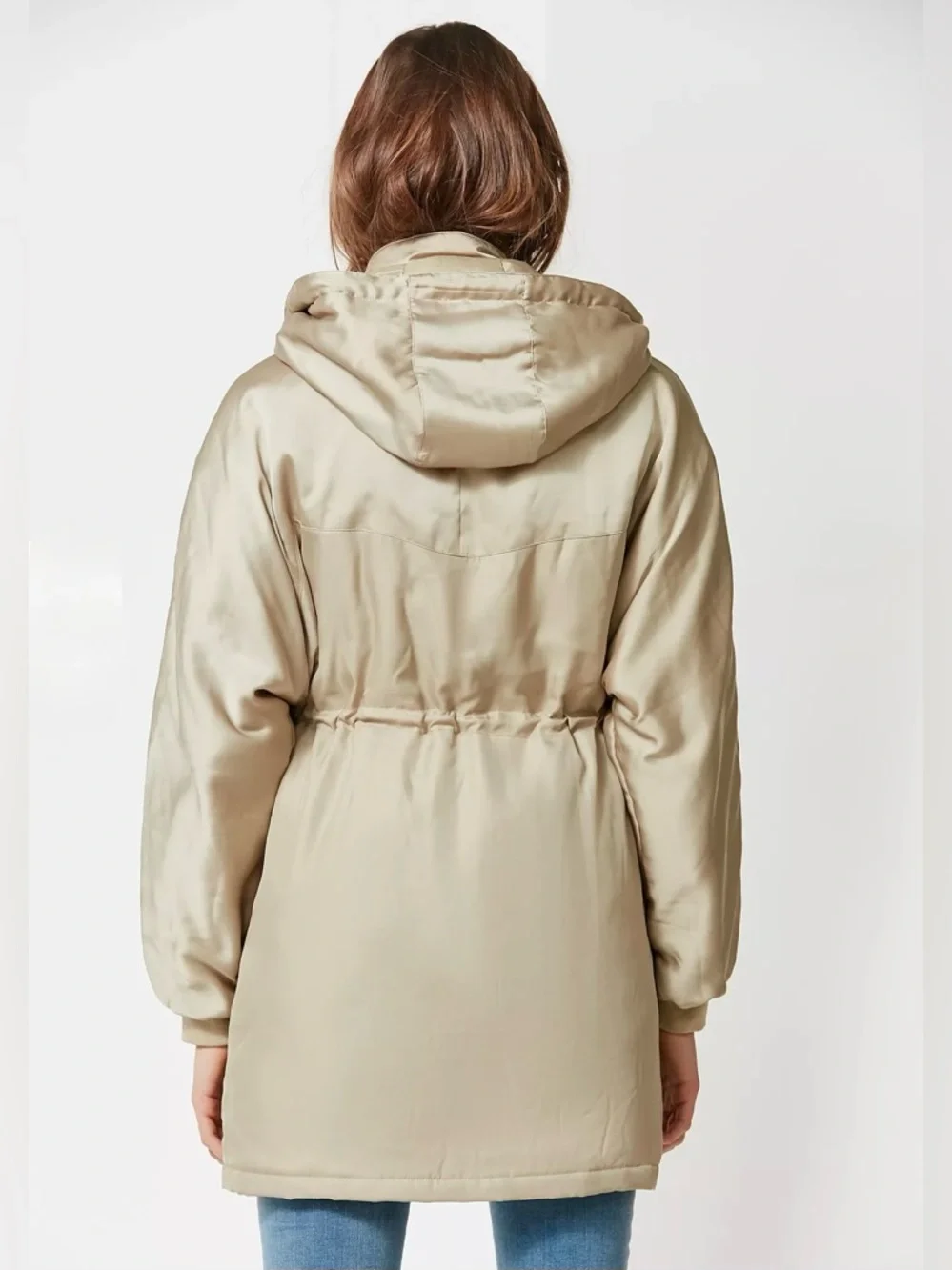 Urban Outfitters Mirabelle Satin Parka